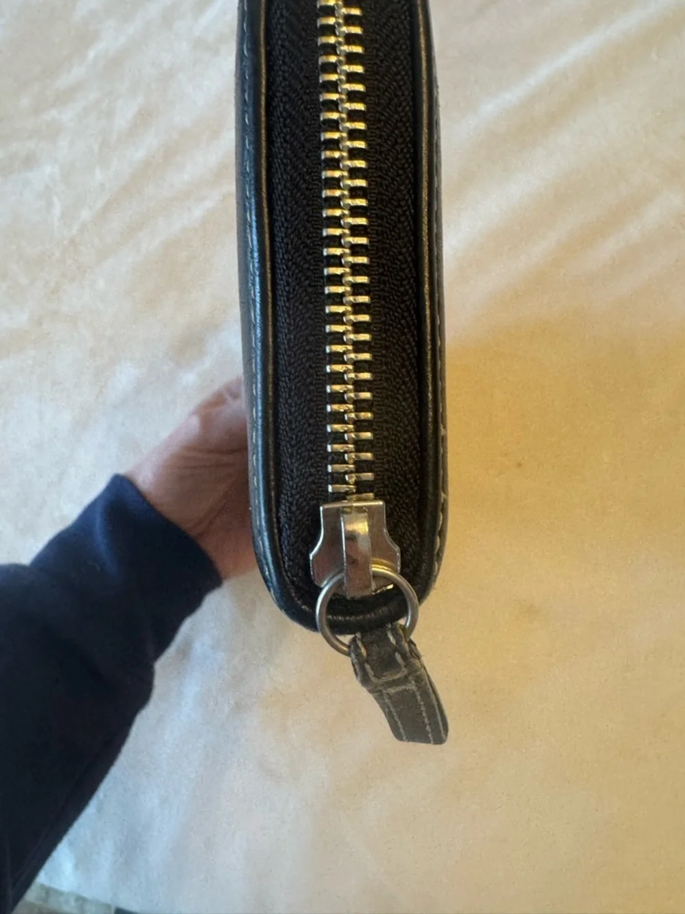 Vintage! Coach Chelsea Black Leather Zip Around Accordion Wallet